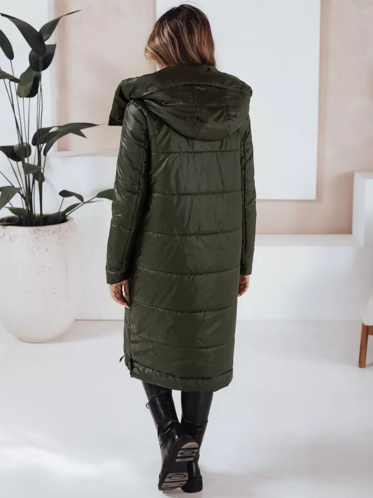 Moteriška ilga žalios spalvos striukė Orvit