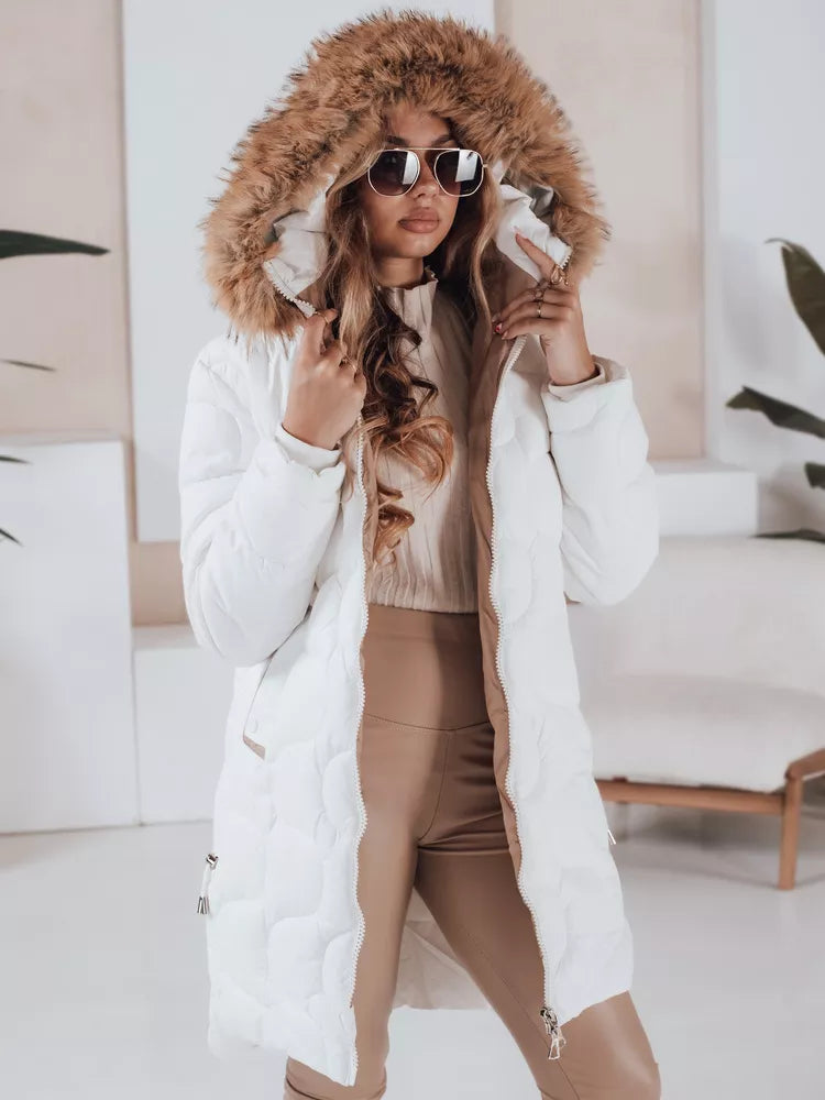 Moteriška žieminė balta striukė Virel