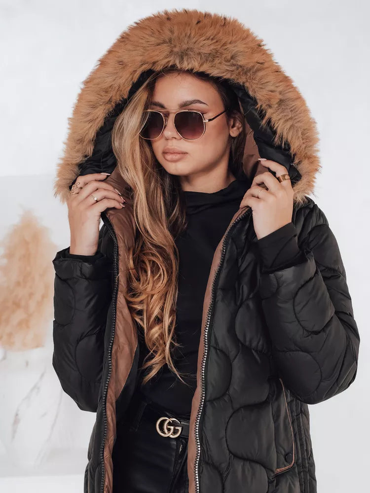 Moteriška žieminė juoda striukė Virel