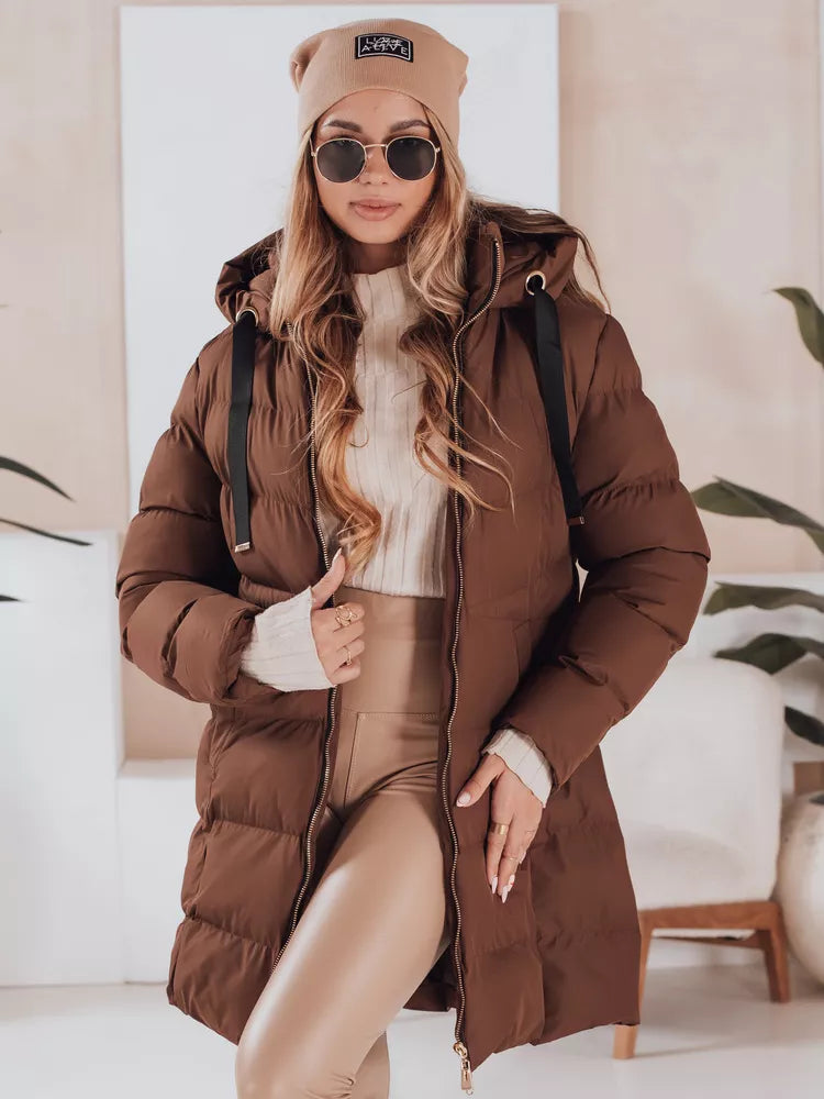 Moteriška žieminė ruda striukė Gabriel