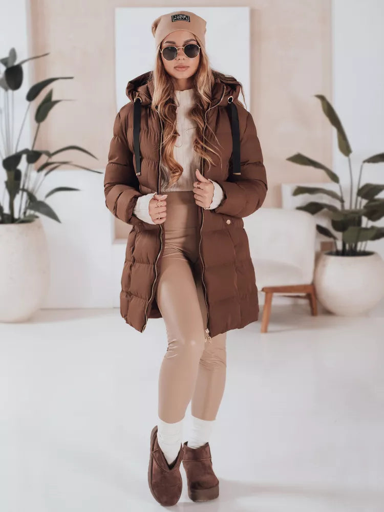 Moteriška žieminė ruda striukė Gabriel