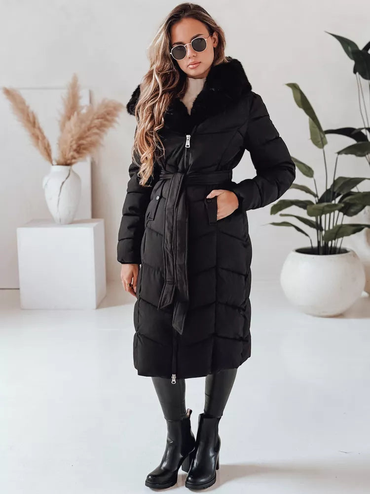 Žieminė moteriška juoda striukė Emi