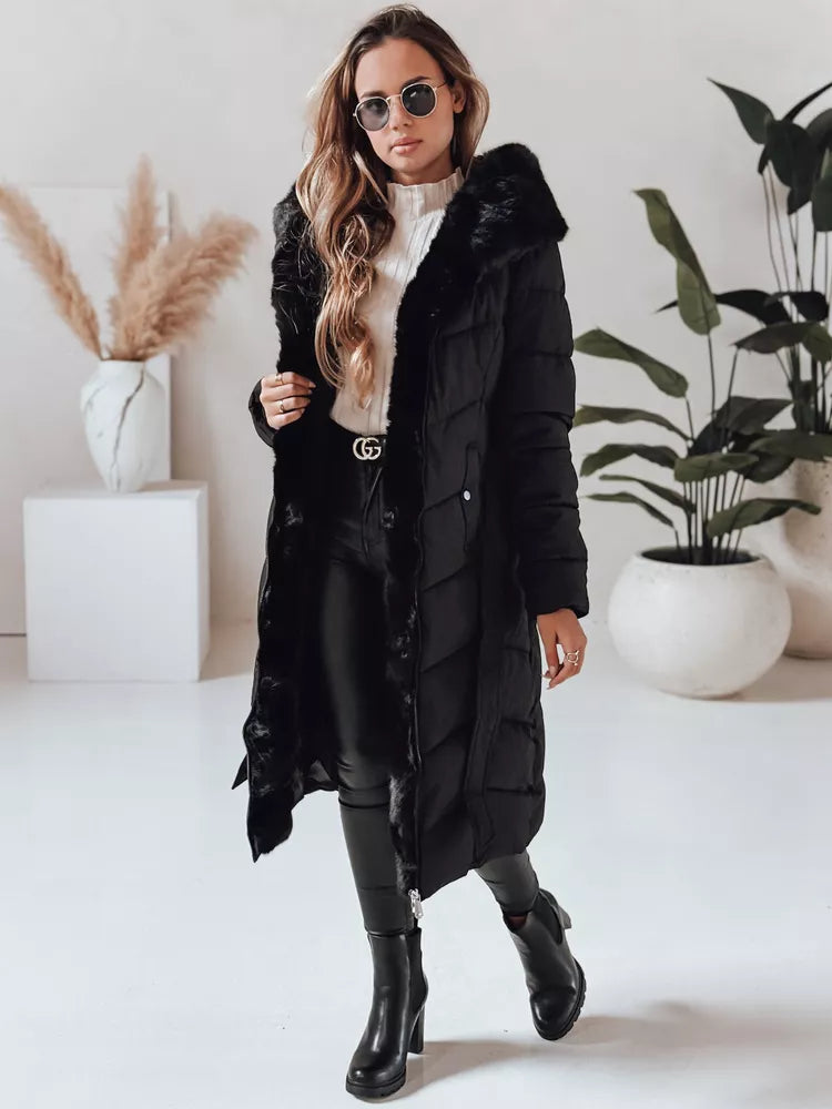 Žieminė moteriška juoda striukė Emi