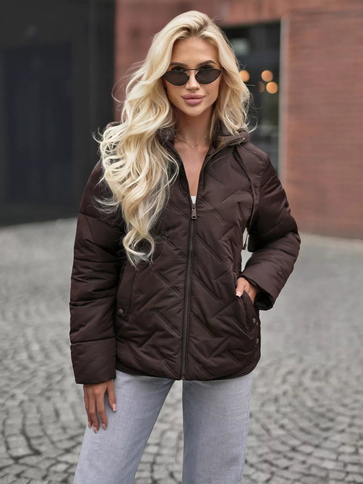 Moteriška rudos spalvos striukė Erlin