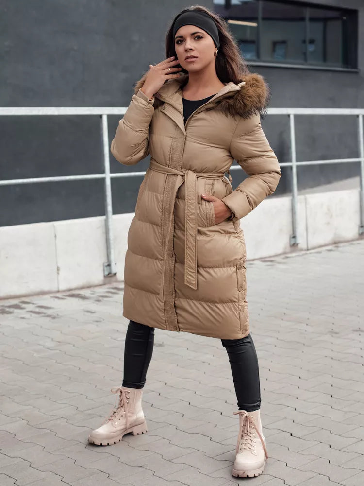 Moteriška žieminė ruda striukė Bela