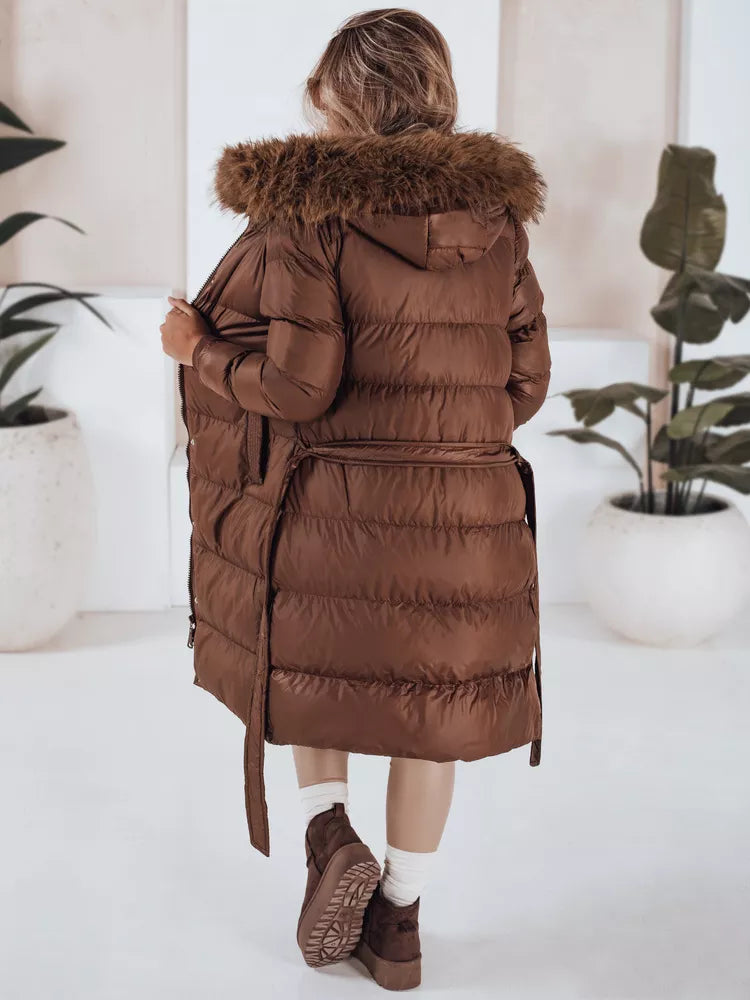 Moteriška žieminė ruda striukė Bela