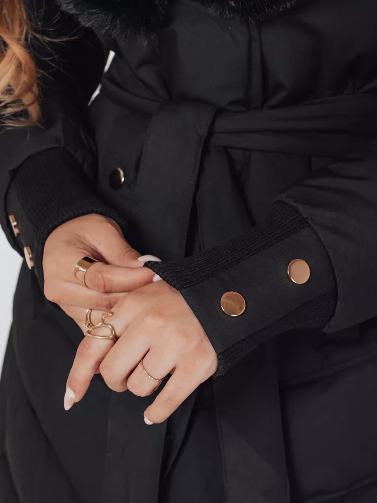 Moteriška žieminė juoda striukė Karlin