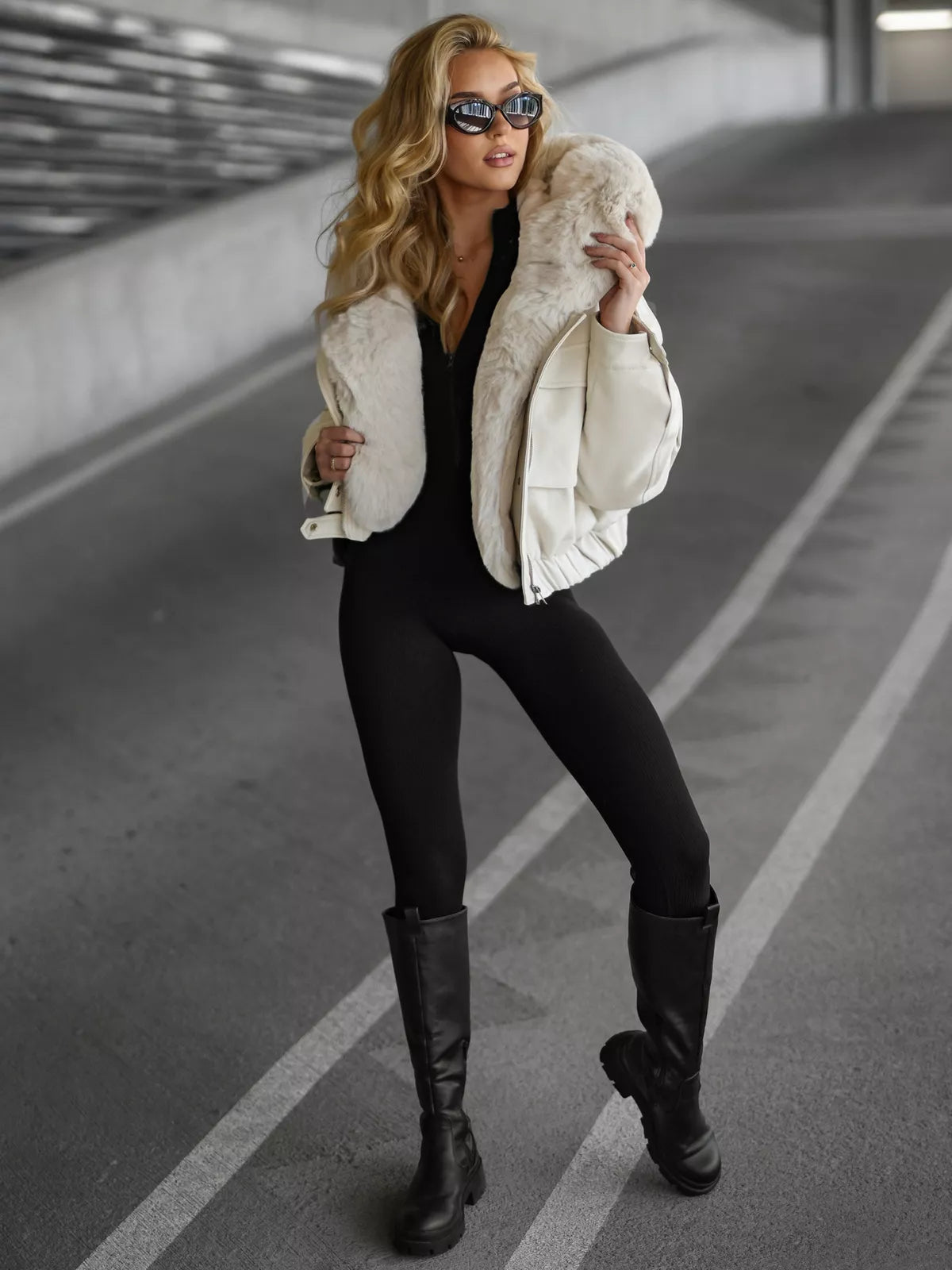 Moteriška rusva odinė striukė Tiara