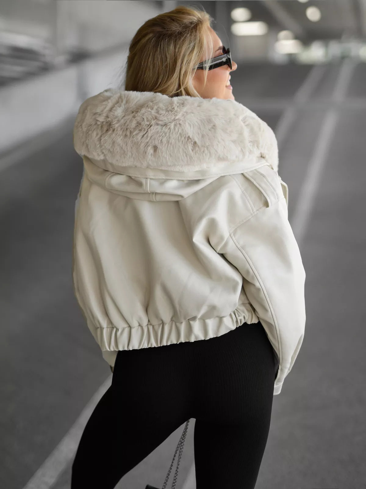 Moteriška rusva odinė striukė Tiara