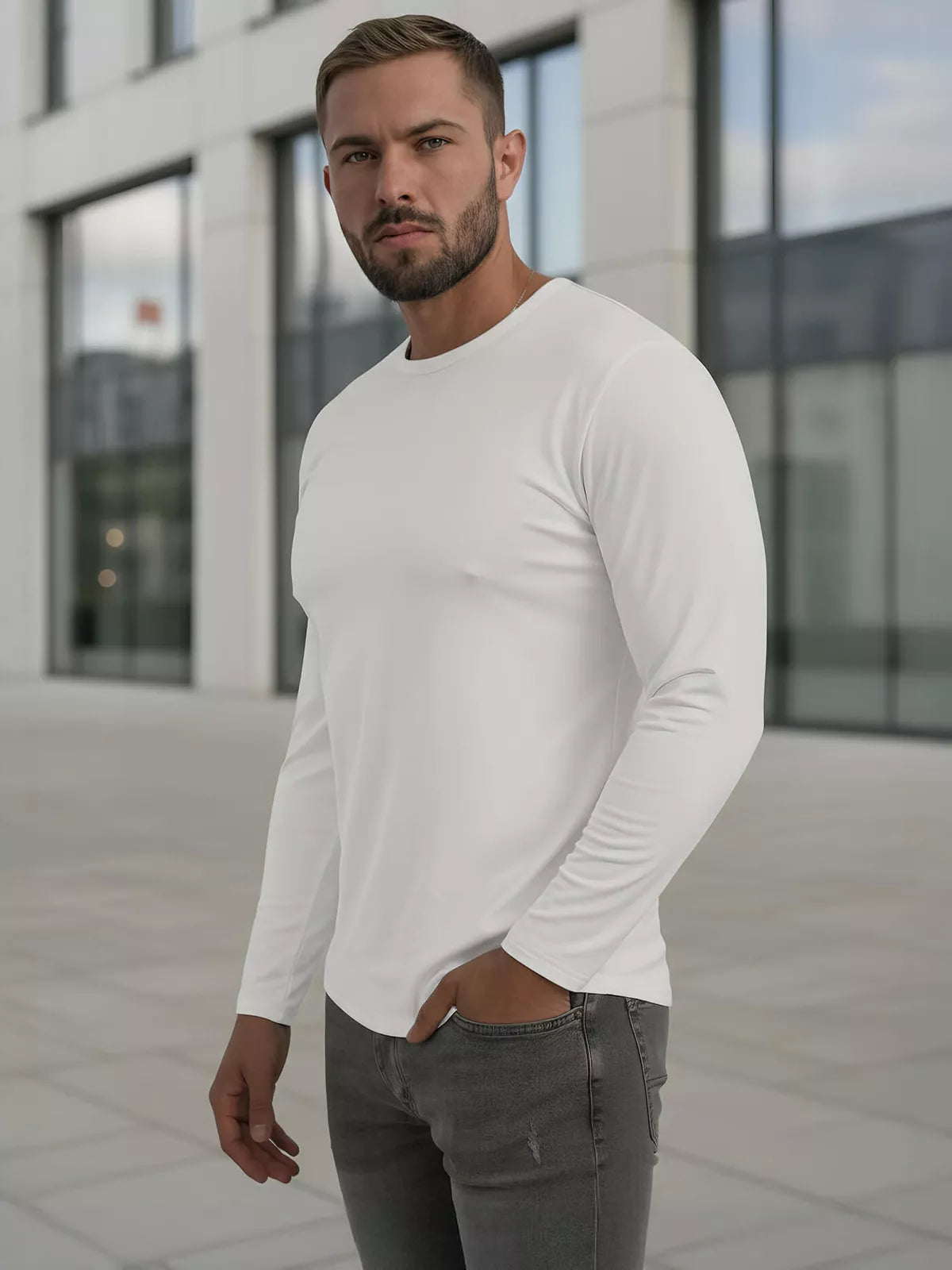 Vyriški balti marškinėliai Rojo