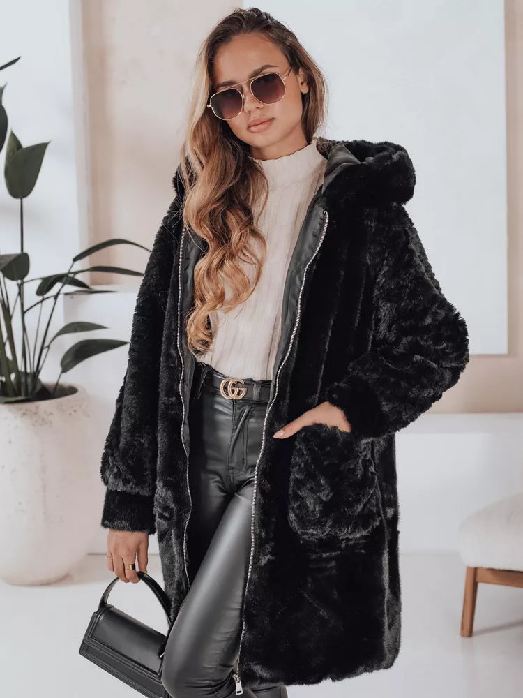 Moteriškas juodas paltas Modi