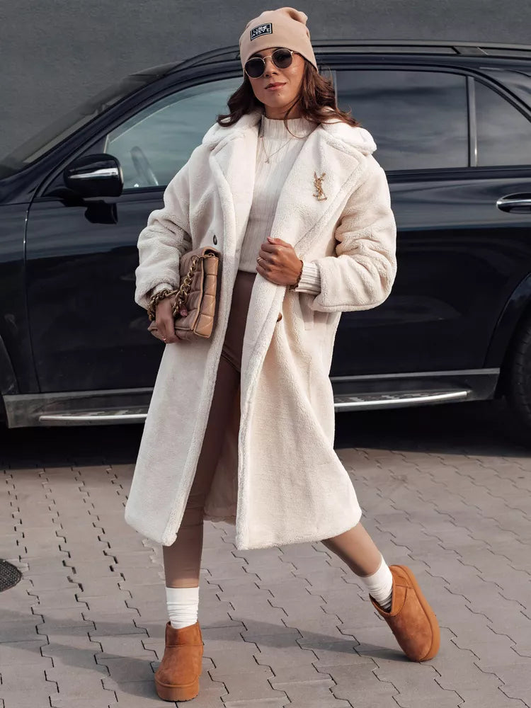 Moteriškas žieminis rusvas paltas Luxer