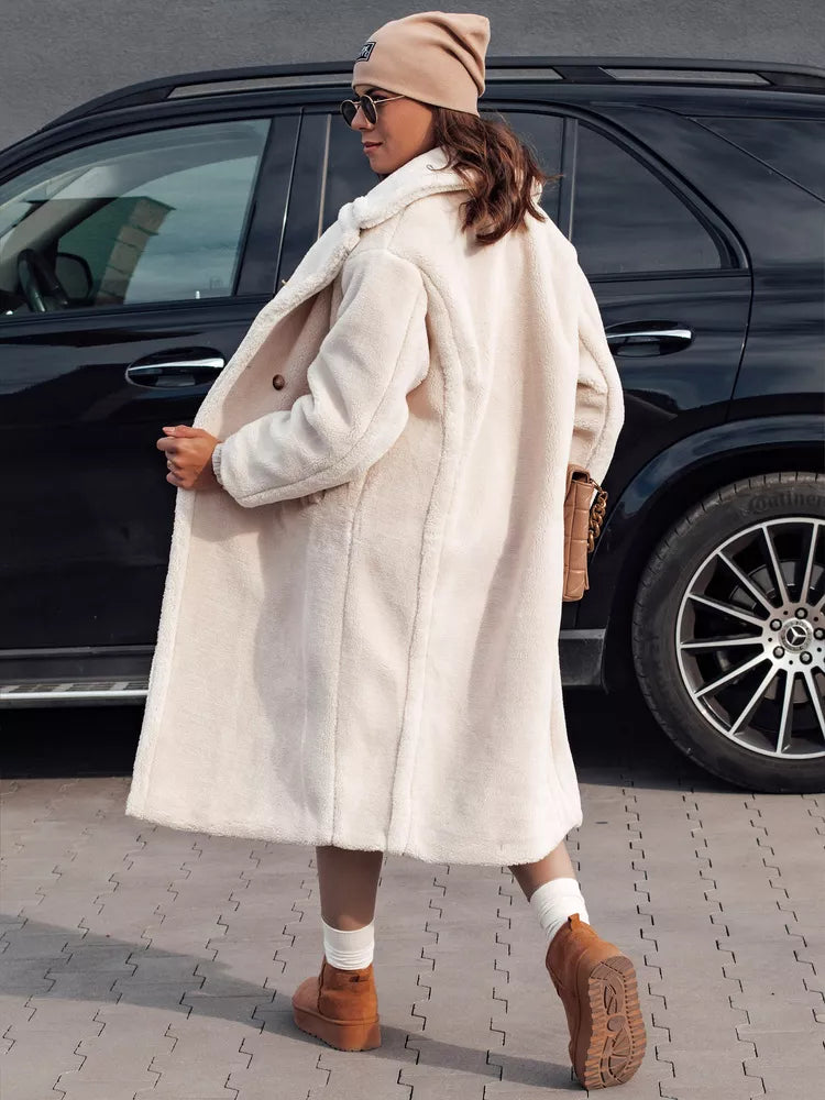 Moteriškas žieminis rusvas paltas Luxer