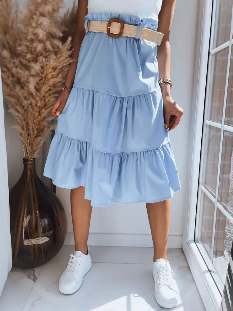 Moteriškas mėlynas midi sijonas Randina