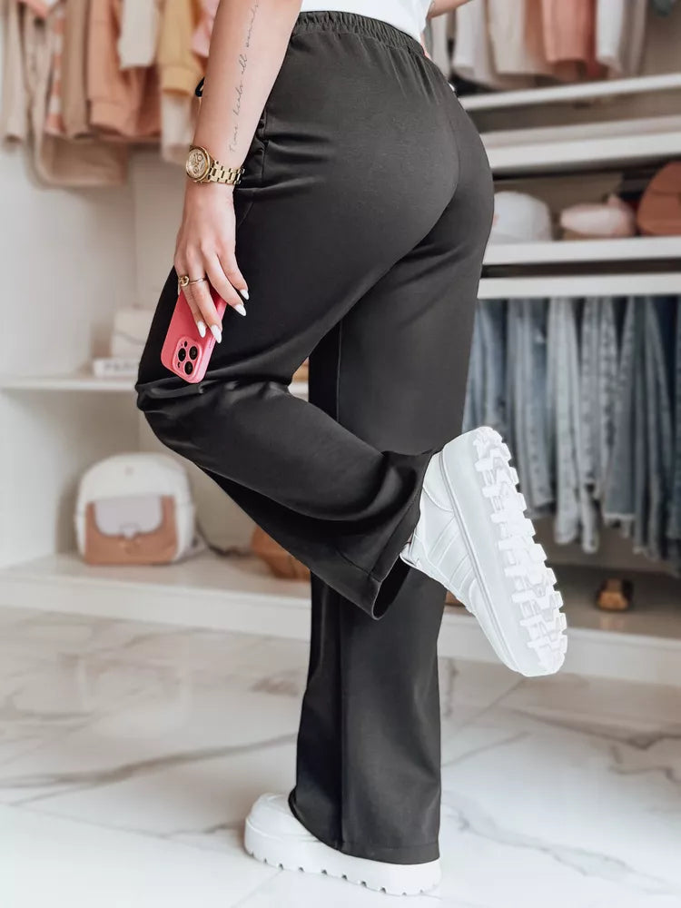 Moteriškos laisvalaikio kelnės juodos spalvos Seni