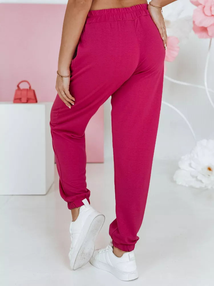 Moteriškos tamsiai rožinės sportinės kelnės STIVEL