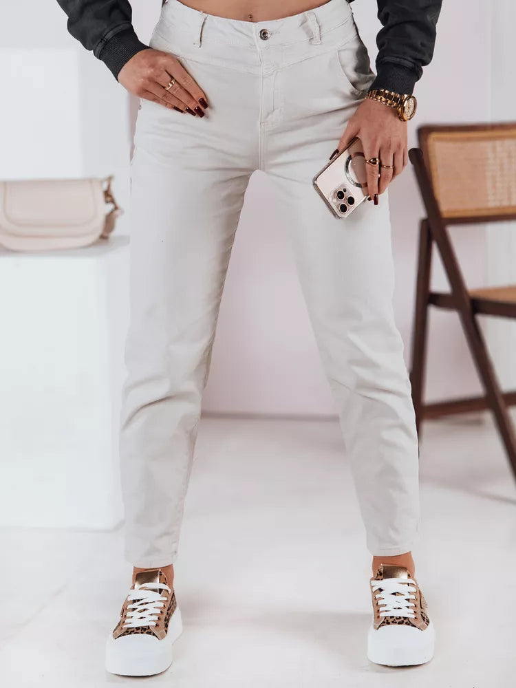 Moteriški rusvos spalvos džinsai Evin