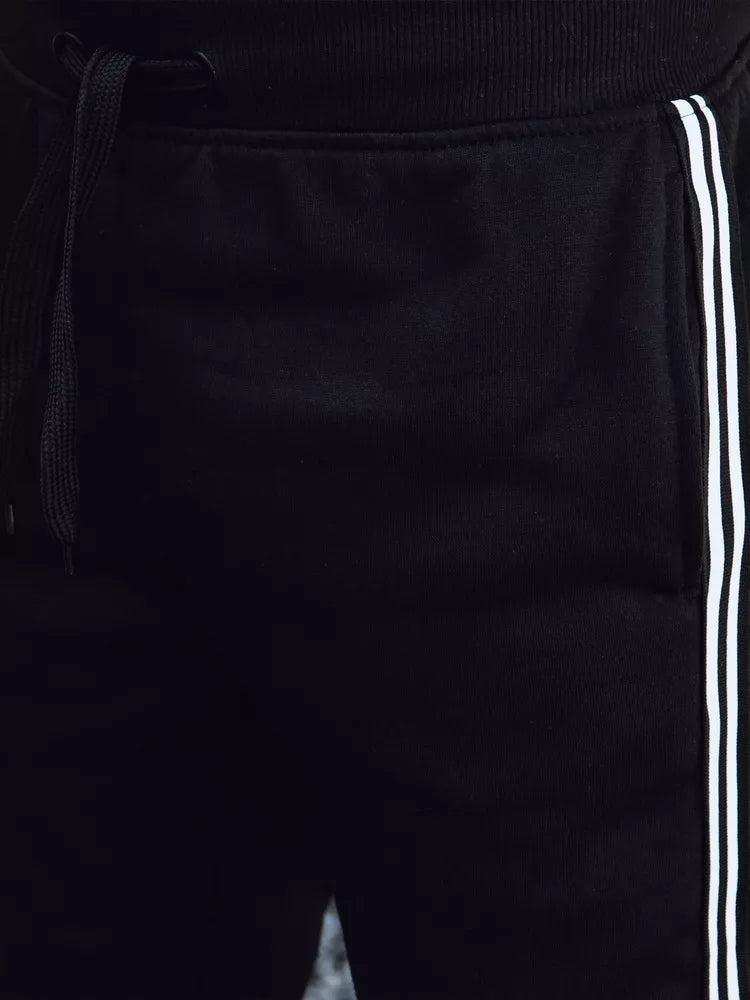 Vyriškos juodos laisvalaikio kelnės Harin