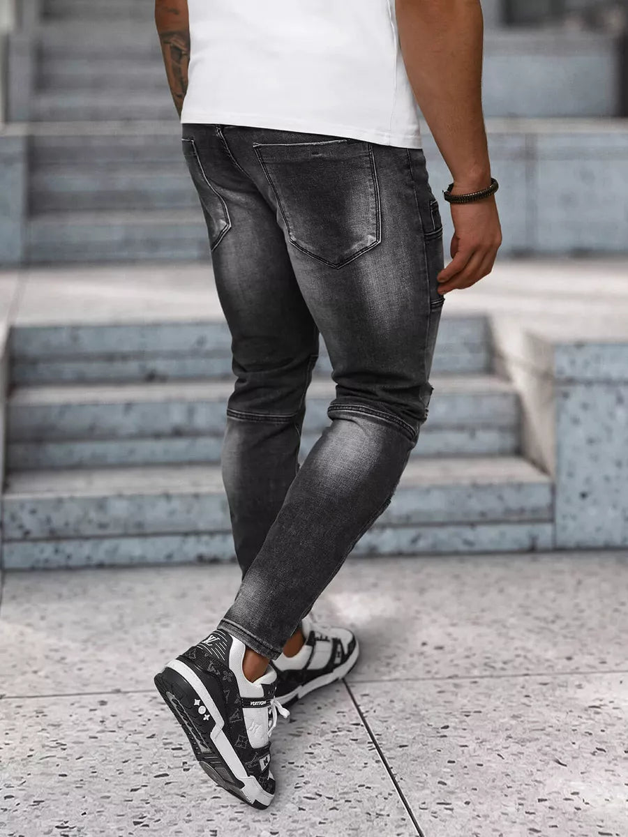 Vyriški juodos spalvos džinsai Apol