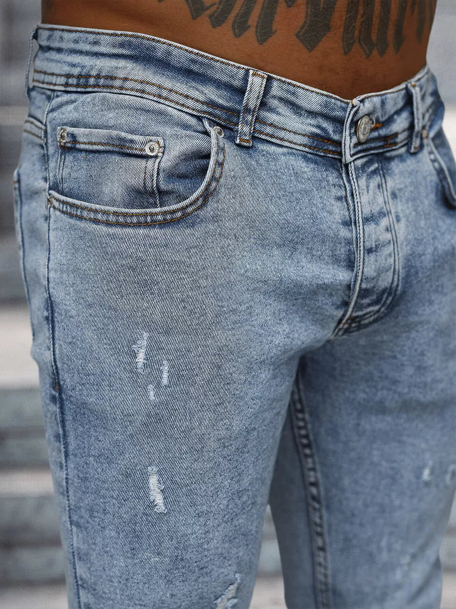 Vyriški mėlyni džinsai Real