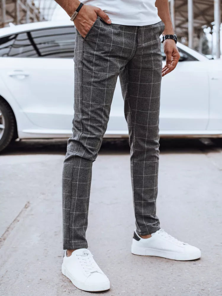 Vyrisškos tamsiai pilkos kelnės Optin