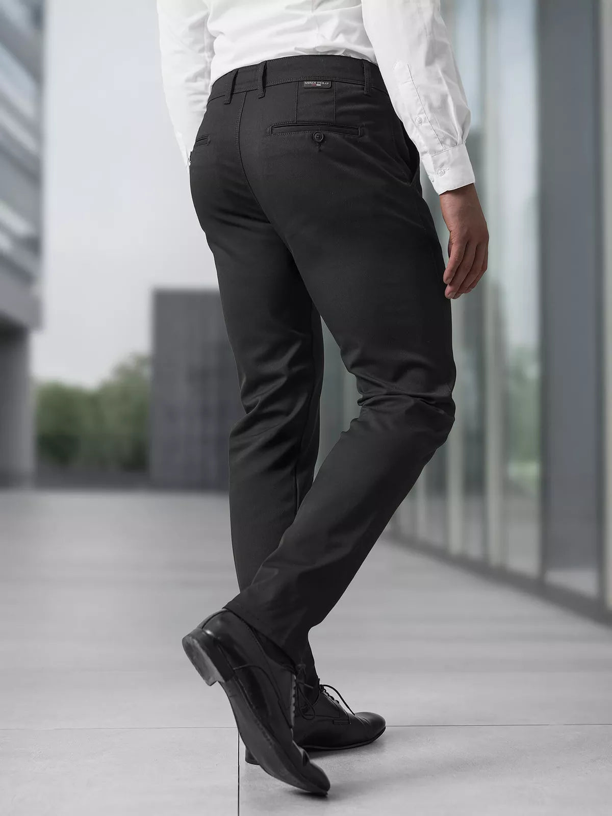 Vyriškos juodos chino kelnės Reno