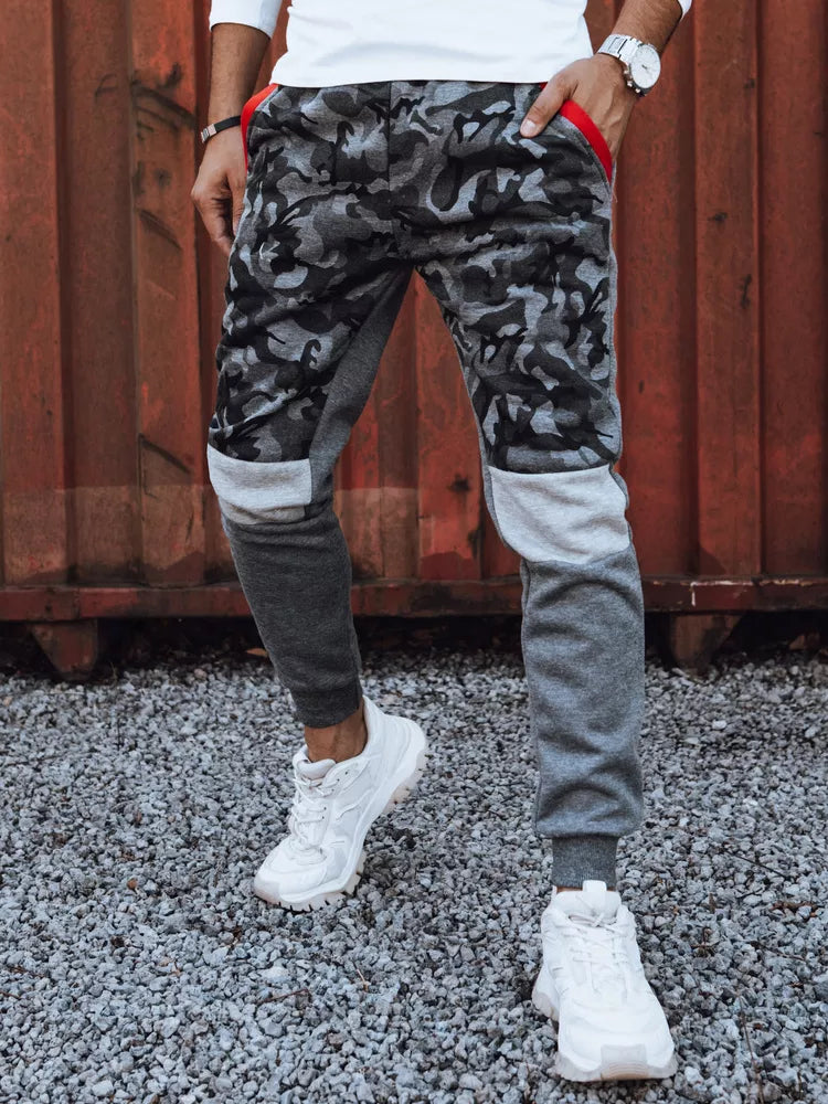 Vyriškos tamsiai pilkos laisvalaikio kelnės Army