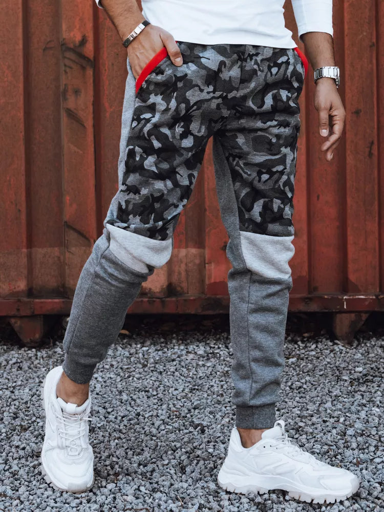 Vyriškos tamsiai pilkos laisvalaikio kelnės Army