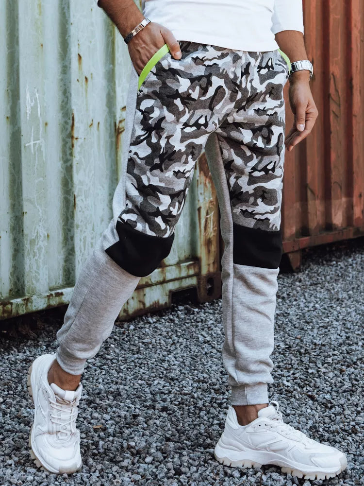 Vyriškos šviesiai pilkos laisvalaikio kelnės Army