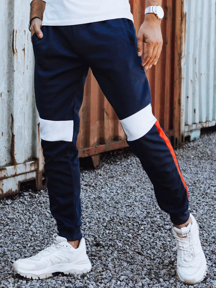 Vyriškos tamsiai mėlynos laisvalaikio kelnės Stron