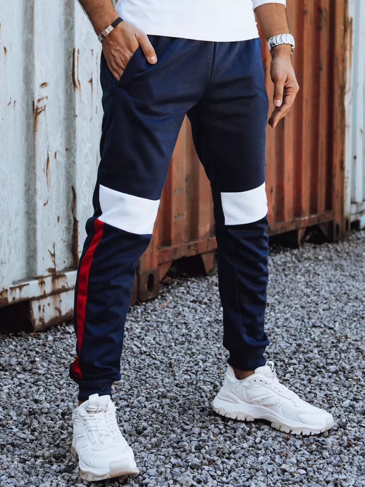 Vyriškos tamsiai mėlynos laisvalaikio kelnės Stron