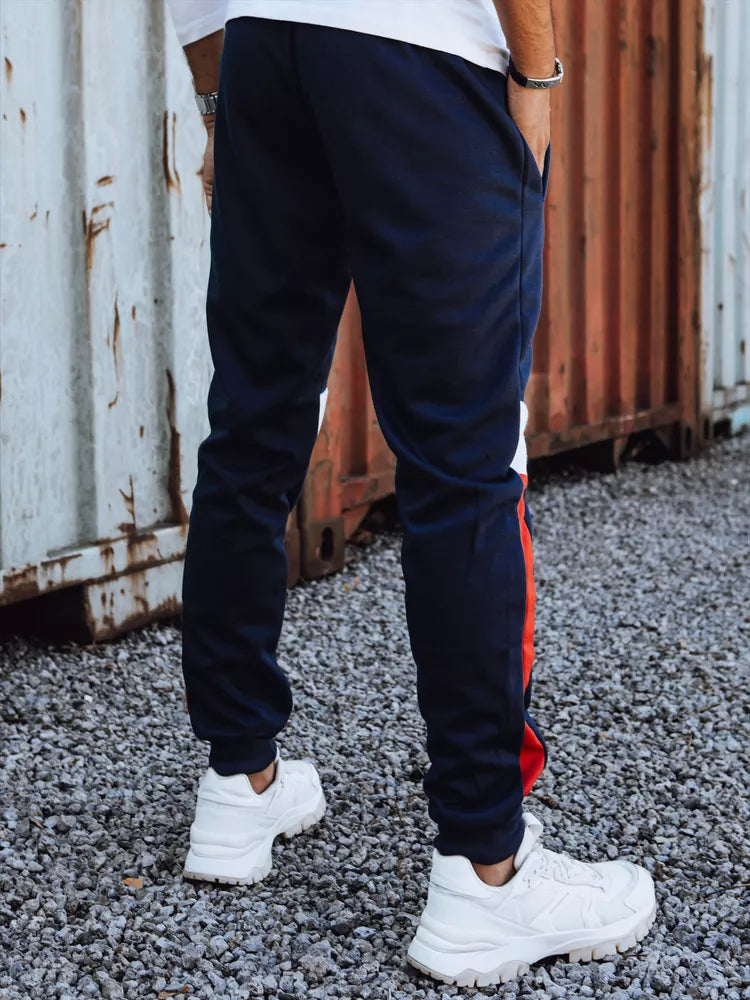 Vyriškos tamsiai mėlynos laisvalaikio kelnės Stron