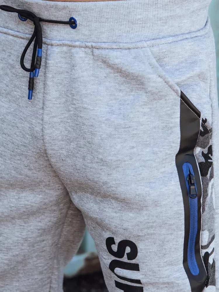 Vyriškos šviesiai pilkos spalvos laisvalaikio kelnės Superhot