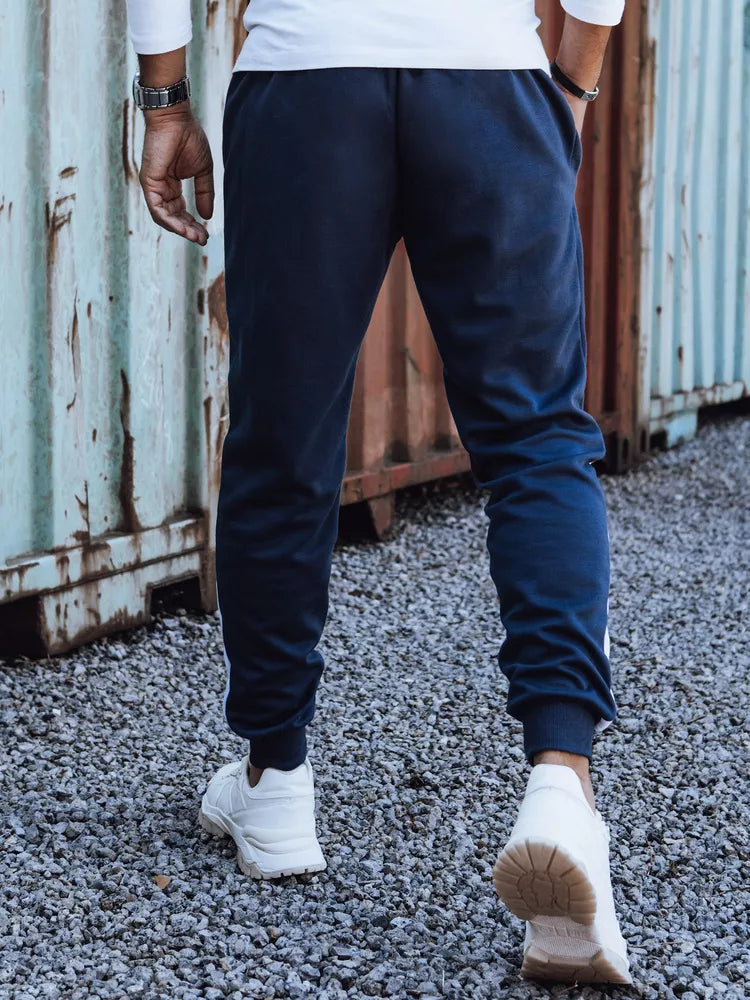 Vyriškos tamsiai mėlynos laisvalaikio kelnės Edma