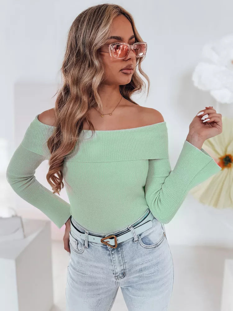 Moteriškas žalios spalvos megztinis Show