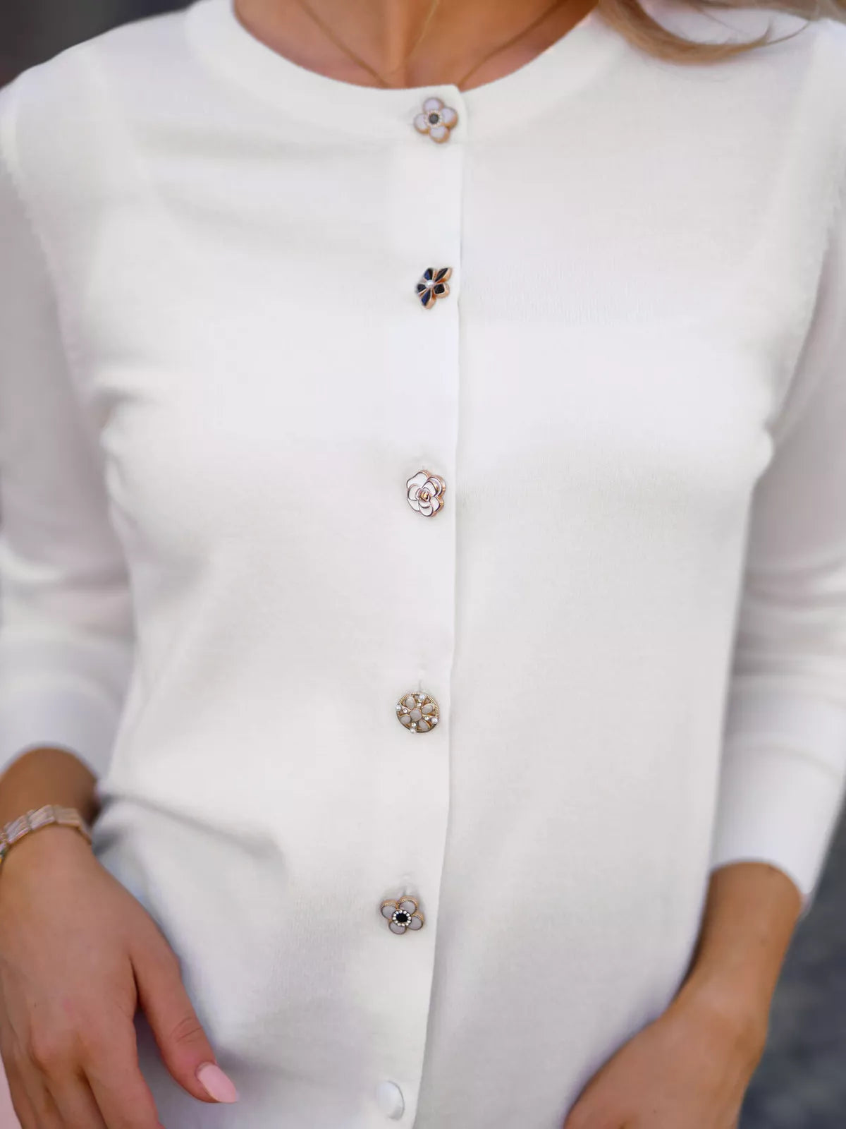 Moteriškas baltas megztinis Cute