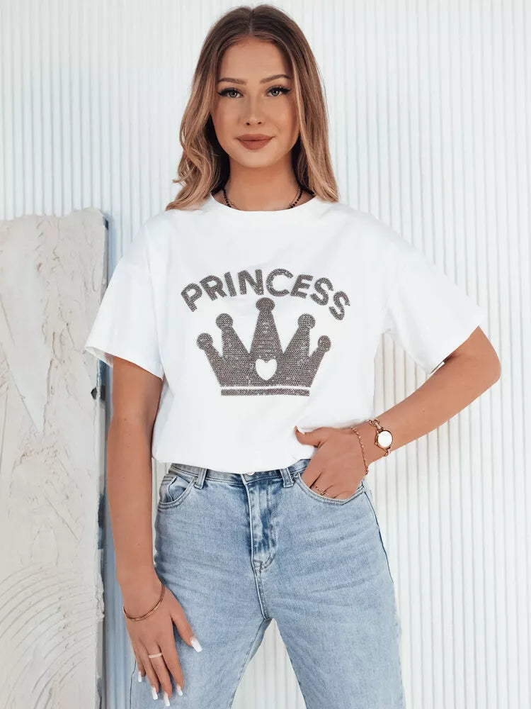 Moteriški balti marškinėliai Princess