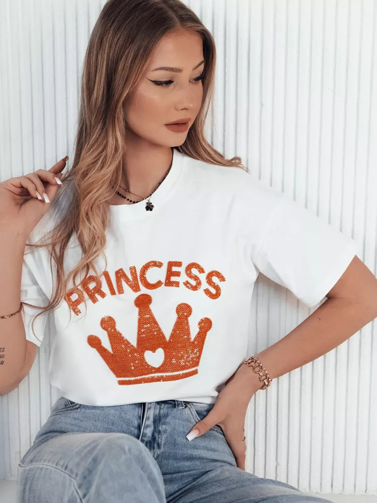 Moteriški balti marškinėliai Princess
