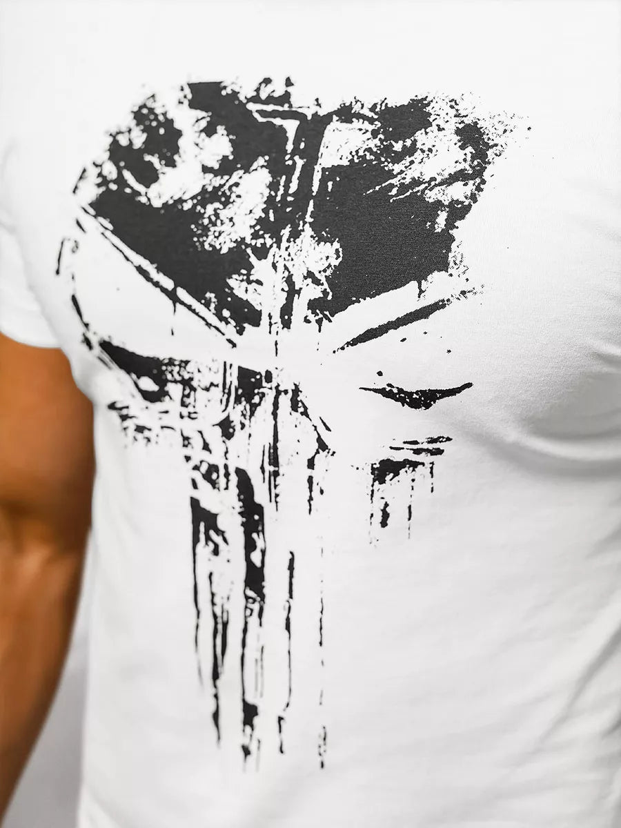 Vyriški balti marškinėliai Rebel