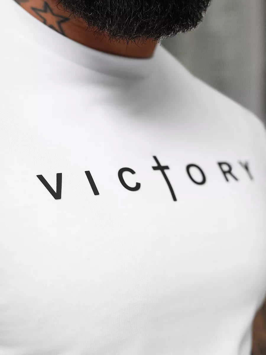 Vyrški balti marškinėliai Victory