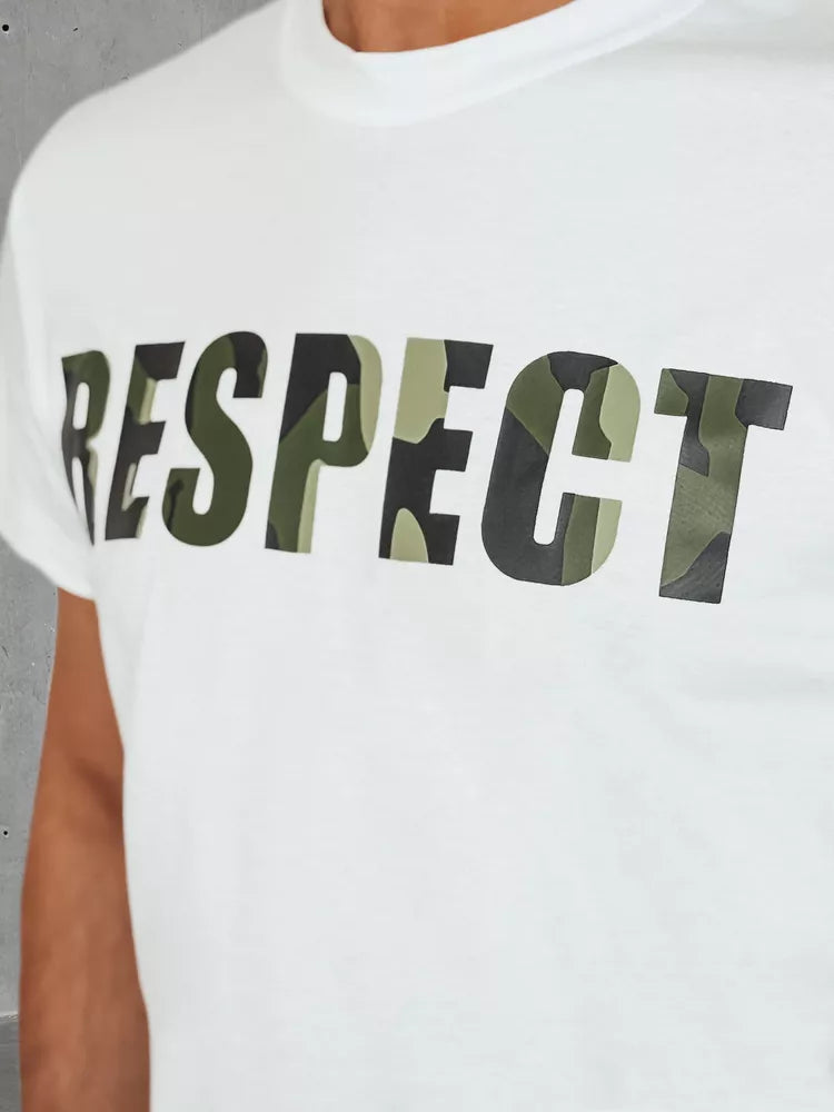 Vyriški balti marškinėliai Respect