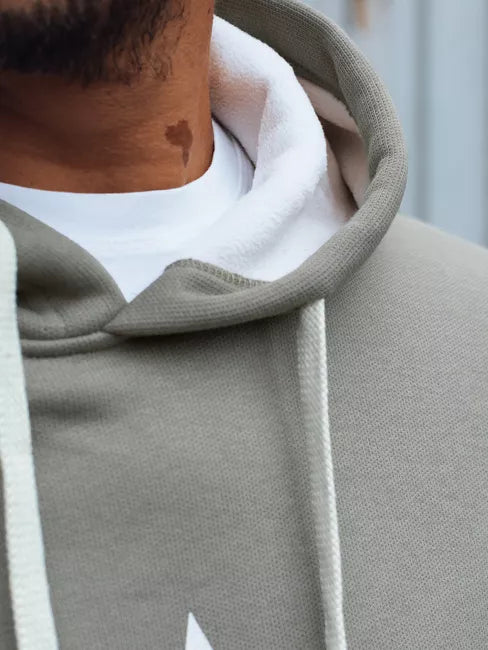 Vyriškas pilkas džemperis su gobtuvu Star