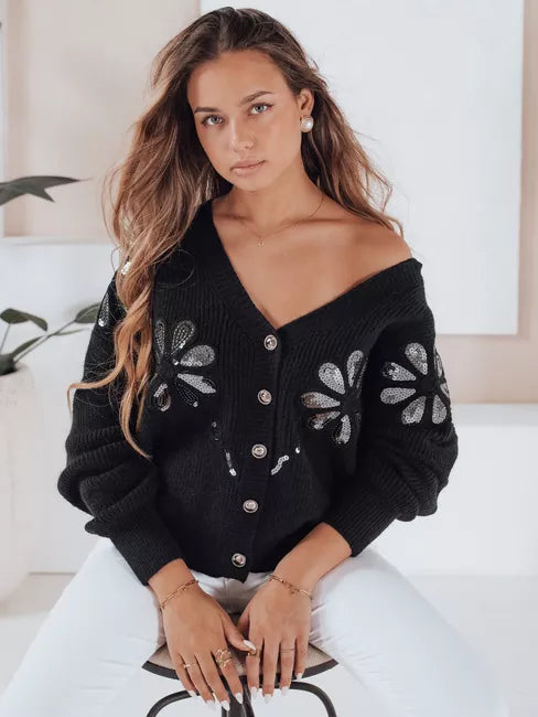 Moteriškas juodas megztinis Kerinda