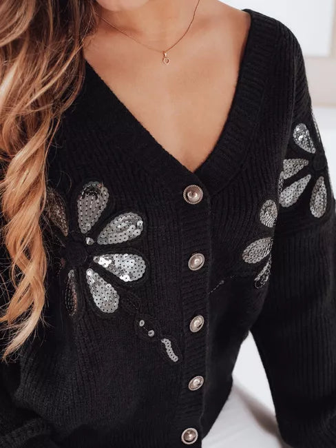 Moteriškas juodas megztinis Kerinda