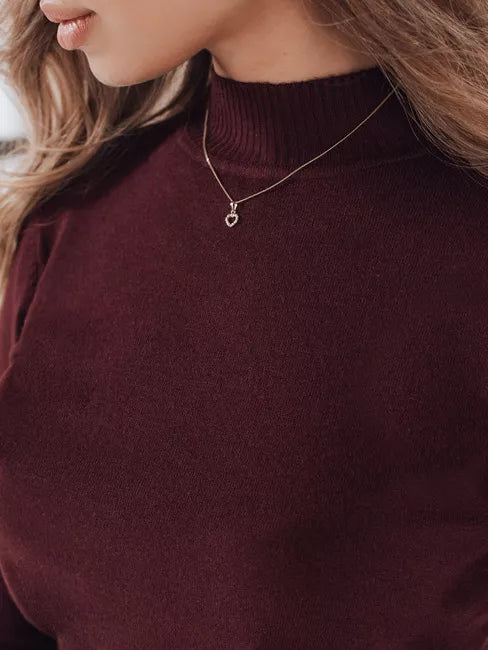 Moteriškas bordo megztinis Lena