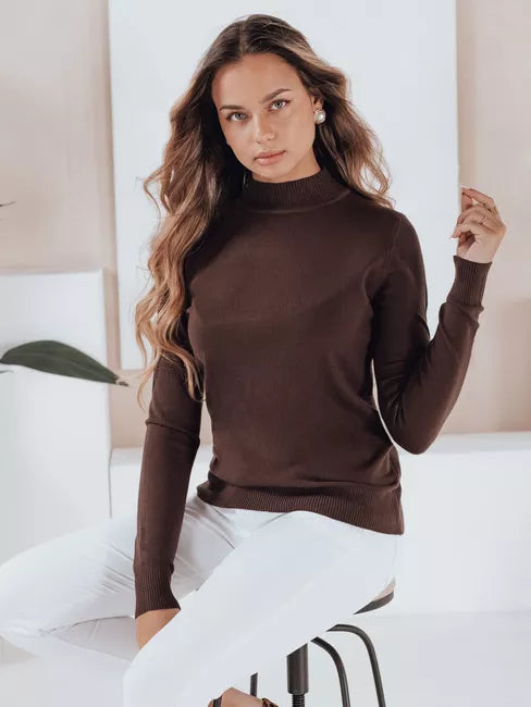 Moteriškas rudas megztinis Lena