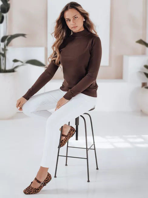 Moteriškas rudas megztinis Lena