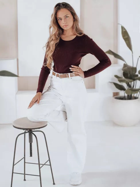 Moteriškas bordo megztinis Gino