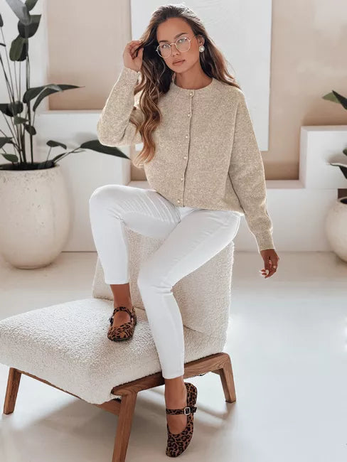 Moteriškas tamsiai rusvos spalvos megztinis Selin