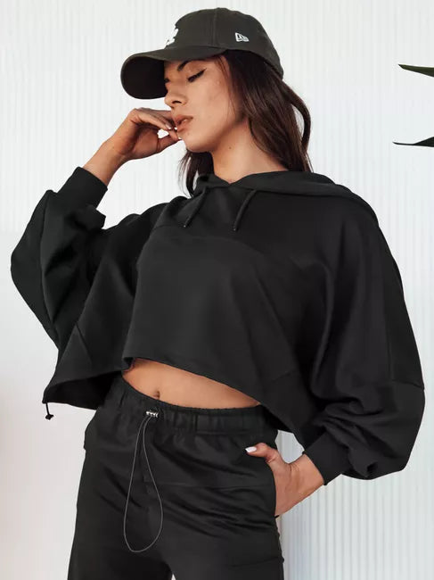 Moteriškas juodas sportinis kostiumas Bistan